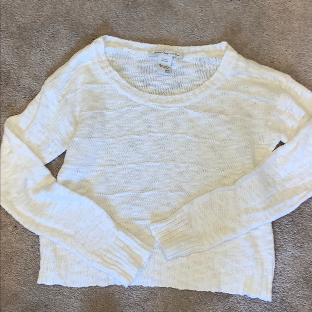White thin sweater